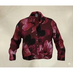 Worthington Women's Long Sleeve Blouse Top Floral Multicolor. Size PXXL